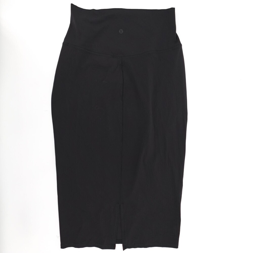 Lululemon Skirt Womens 8 Black Activewear Pencil Nulu Slim-Fit High-Rise Nylon